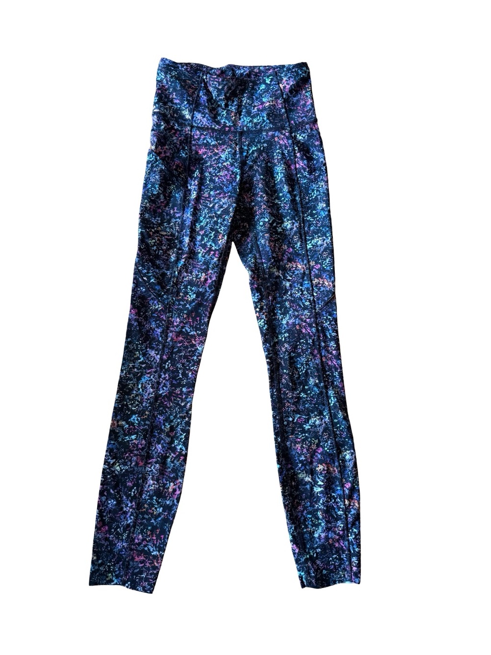 LuluLemon Nulux Base Pace HR Crop 23” Floral Spray Mulit Running Leggings SIZE 0